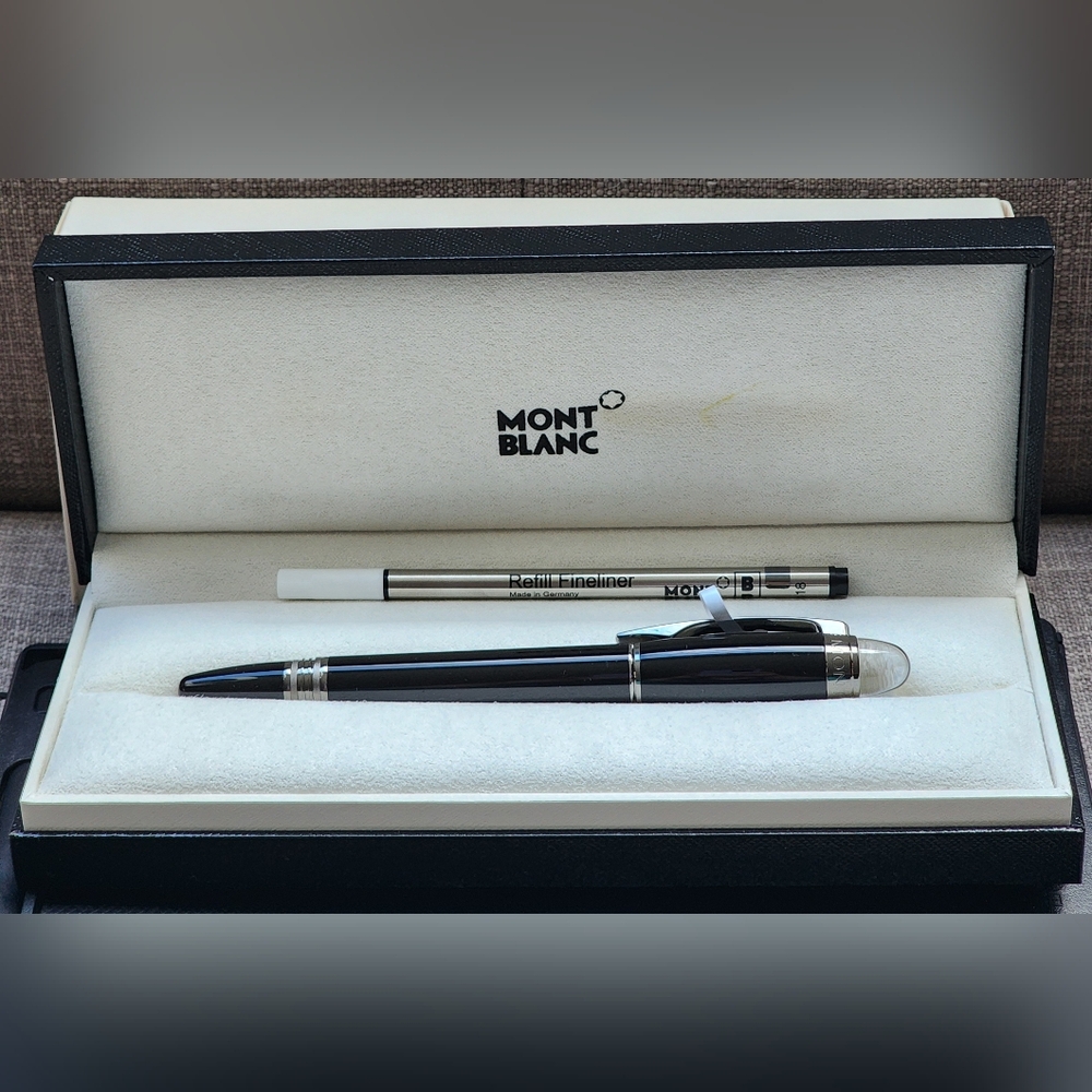 Brand New 100% Auth Montblanc Starwalker Black Resin Ballpoint Pen 105656